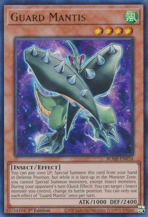 Guard Mantis (BLMR-EN034) - Battles of Legend: Monstrous Revenge 1st Edition - Premium Yugioh Single from Konami - Just $0.25! Shop now at Game Crave Tournament Store