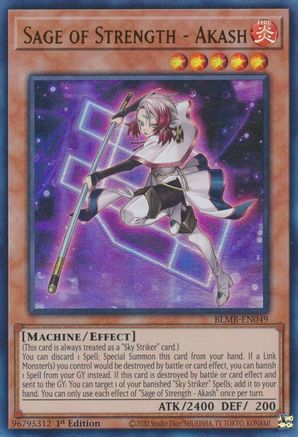 Sage of Strength - Akash (BLMR-EN049) - Battles of Legend: Monstrous Revenge 1st Edition - Premium Yugioh Single from Konami - Just $0.25! Shop now at Game Crave Tournament Store