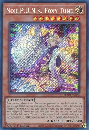 Noh-P.U.N.K. Foxy Tune (BLMR-EN063) - Battles of Legend: Monstrous Revenge 1st Edition - Premium Yugioh Single from Konami - Just $3.14! Shop now at Game Crave Tournament Store