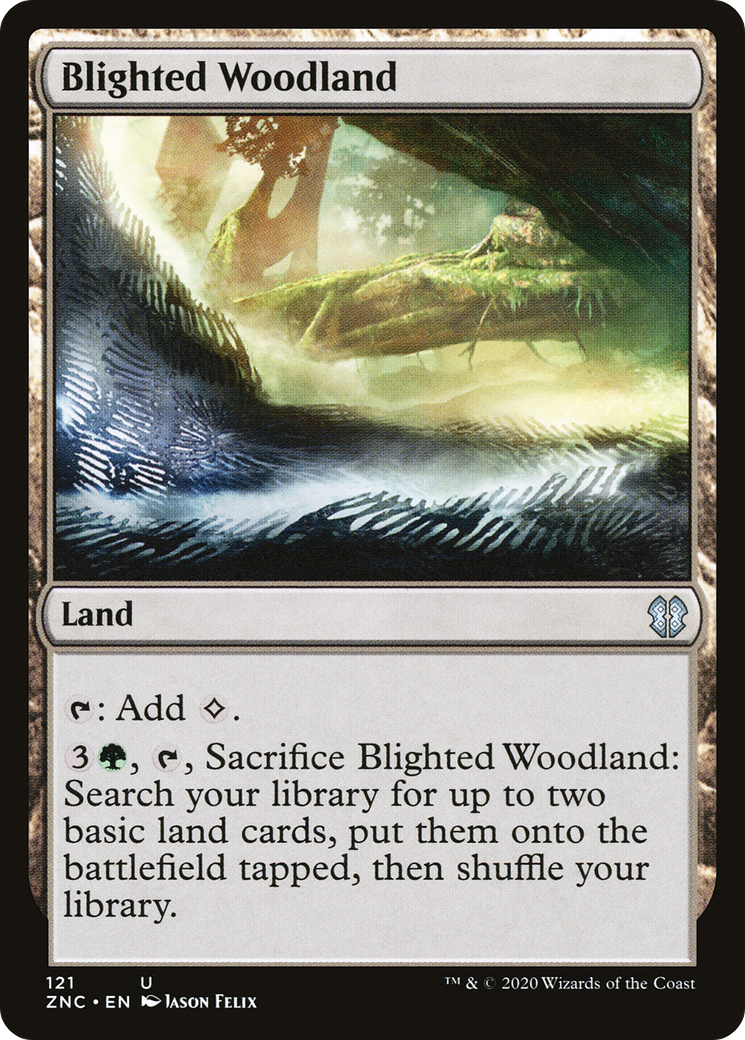 Blighted Woodland (ZNC-121) - Zendikar Rising Commander - Premium MTG Single from Wizards of the Coast - Just $0.08! Shop now at Game Crave Tournament Store