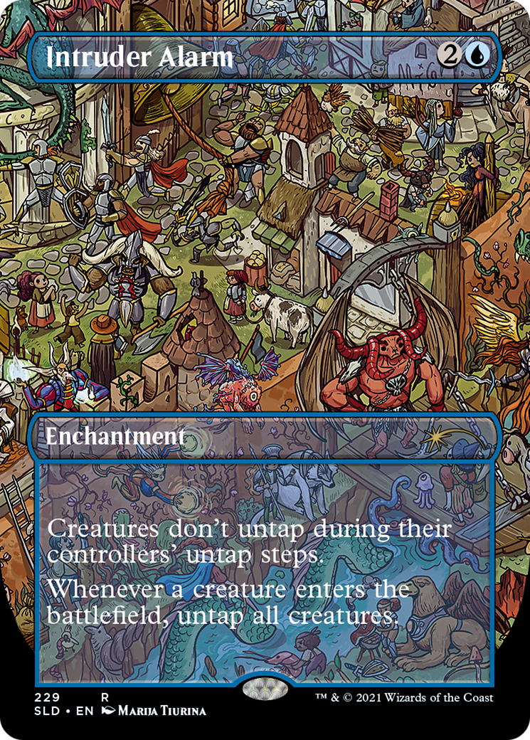 Intruder Alarm (SLD-229) - Secret Lair Drop (Borderless) - Premium MTG Single from Wizards of the Coast - Just $2.03! Shop now at Game Crave Tournament Store