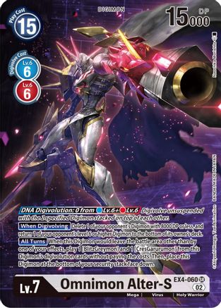 Omnimon Alter-S (Alternate Art) (EX4-060) - Alternative Being Booster Foil - Premium Digimon Single from Bandai - Just $10.36! Shop now at Game Crave Tournament Store