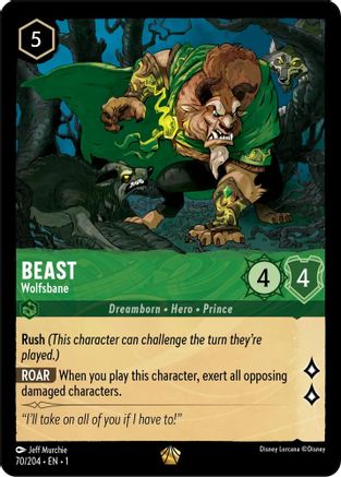 Beast - Wolfsbane (70/204) - The First Chapter Cold Foil - Premium Lorcana Single from Disney - Just $3.29! Shop now at Game Crave Tournament Store