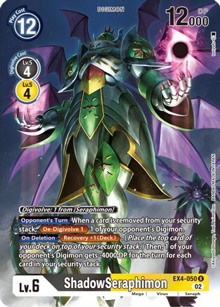 ShadowSeraphimon (Alternate Art) (EX4-050) - Alternative Being Booster Foil - Premium Digimon Single from Bandai - Just $1.93! Shop now at Game Crave Tournament Store