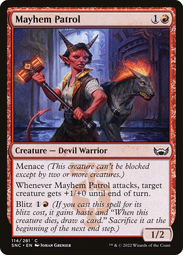 Mayhem Patrol (SNC-114) - Streets of New Capenna Foil - Premium MTG Single from Wizards of the Coast - Just $0.08! Shop now at Game Crave Tournament Store