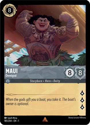 Maui - Demigod (185/204) - The First Chapter Cold Foil - Premium Lorcana Single from Disney - Just $0.20! Shop now at Game Crave Tournament Store