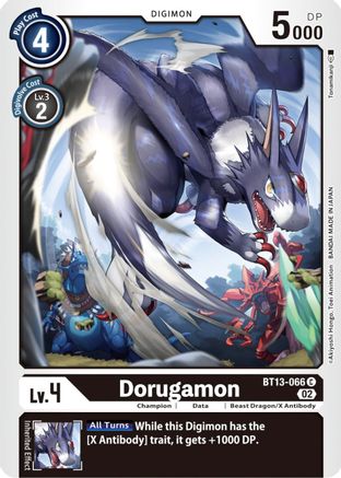Dorugamon (BT13-066) - Versus Royal Knights - Premium Digimon Single from Bandai - Just $0.25! Shop now at Game Crave Tournament Store