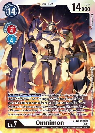 Omnimon (BT13-112) - Versus Royal Knights Foil - Premium Digimon Single from Bandai - Just $26.20! Shop now at Game Crave Tournament Store