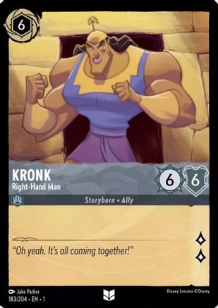 Kronk - Right-Hand Man (183/204) - The First Chapter Cold Foil - Premium Lorcana Single from Disney - Just $0.11! Shop now at Game Crave Tournament Store