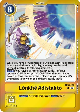 Lonkhe Adistakto (Event Pack 5) (BT10-101) - Xros Encounter Foil - Premium Digimon Single from Bandai - Just $5.72! Shop now at Game Crave Tournament Store