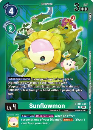 Sunflowmon (Event Pack 5) (BT10-048) - Xros Encounter Foil - Premium Digimon Single from Bandai - Just $1.40! Shop now at Game Crave Tournament Store