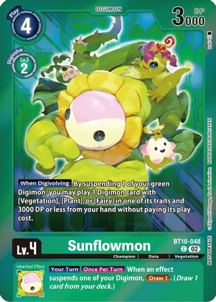 Sunflowmon (Event Pack 5) (BT10-048) - Xros Encounter Foil - Premium Digimon Single from Bandai - Just $2.26! Shop now at Game Crave Tournament Store