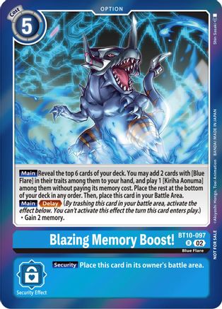 Blazing Memory Boost! (Event Pack 5) (BT10-097) - Xros Encounter Foil - Premium Digimon Single from Bandai - Just $2.75! Shop now at Game Crave Tournament Store