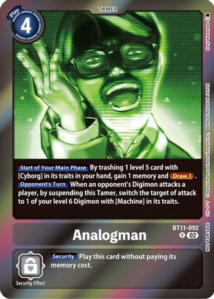 Analogman (Event Pack 5) (BT11-092) - Dimensional Phase Foil - Premium Digimon Single from Bandai - Just $6.15! Shop now at Game Crave Tournament Store