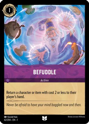 Befuddle (62/204) - The First Chapter - Premium Lorcana Single from Disney - Just $0.09! Shop now at Game Crave Tournament Store