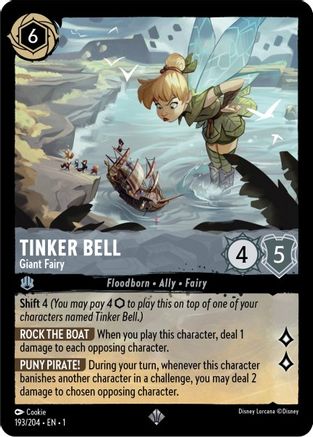 Tinker Bell - Giant Fairy (193/204) - The First Chapter - Premium Lorcana Single from Disney - Just $2.01! Shop now at Game Crave Tournament Store