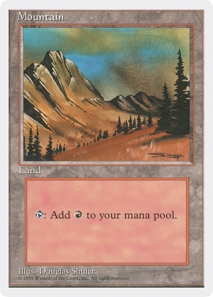 Mountain (4ED-375) - Fourth Edition - Premium MTG Single from Wizards of the Coast - Just $0.11! Shop now at Game Crave Tournament Store