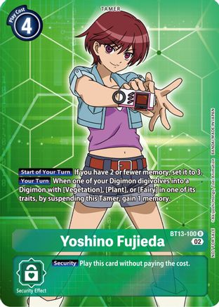 Yoshino Fujieda (Box Topper) (BT13-100) - Versus Royal Knights Foil - Premium Digimon Single from Bandai - Just $1.01! Shop now at Game Crave Tournament Store