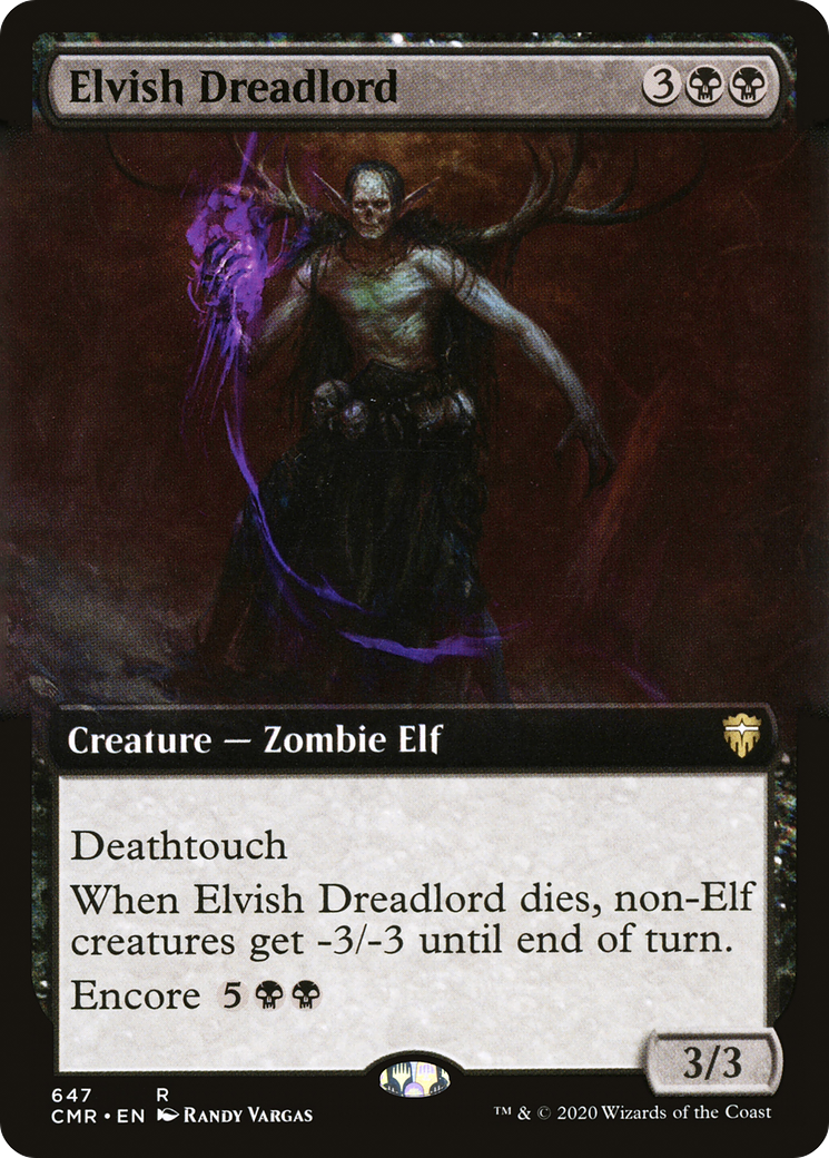 Elvish Dreadlord (CMR-647) - Commander Legends: (Extended Art) Foil - Premium MTG Single from Wizards of the Coast - Just $0.21! Shop now at Game Crave Tournament Store