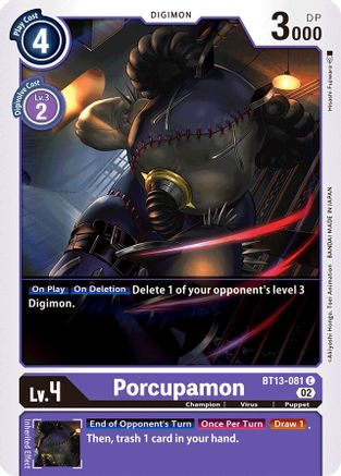 Porcupamon (BT13-081) - Versus Royal Knights - Premium Digimon Single from Bandai - Just $0.25! Shop now at Game Crave Tournament Store
