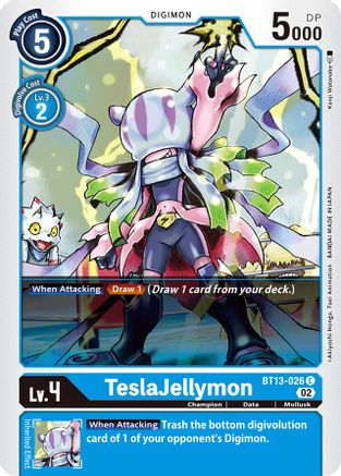 TeslaJellymon (BT13-026) - Versus Royal Knights - Premium Digimon Single from Bandai - Just $0.25! Shop now at Game Crave Tournament Store