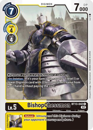 BishopChessmon (BT13-042) - Versus Royal Knights - Premium Digimon Single from Bandai - Just $0.25! Shop now at Game Crave Tournament Store