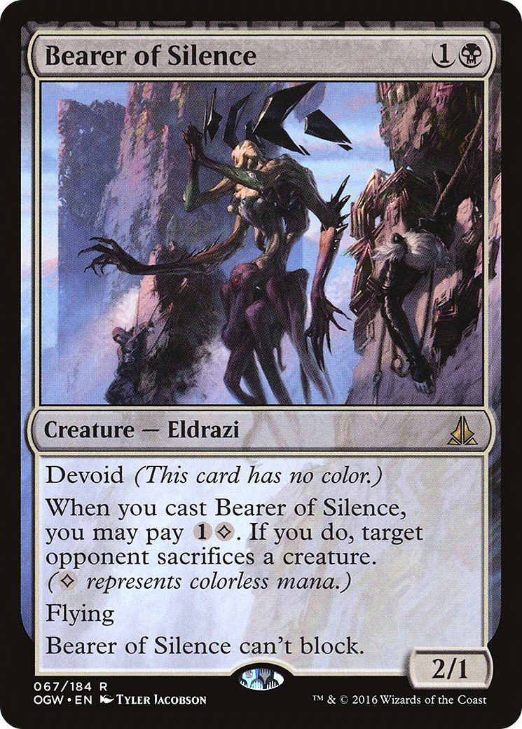 Bearer of Silence (OGW-067) - Oath of the Gatewatch: (devoid) - Premium MTG Single from Wizards of the Coast - Just $0.08! Shop now at Game Crave Tournament Store