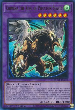 Chimera the King of Phantom Beasts (DUNE-EN033) - Duelist Nexus 1st Edition - Premium Yugioh Single from Konami - Just $1.07! Shop now at Game Crave Tournament Store