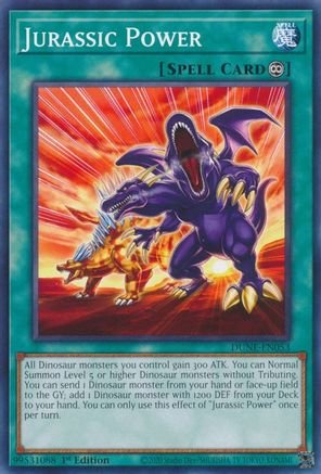 Jurassic Power (DUNE-EN053) - Duelist Nexus 1st Edition - Premium Yugioh Single from Konami - Just $0.25! Shop now at Game Crave Tournament Store