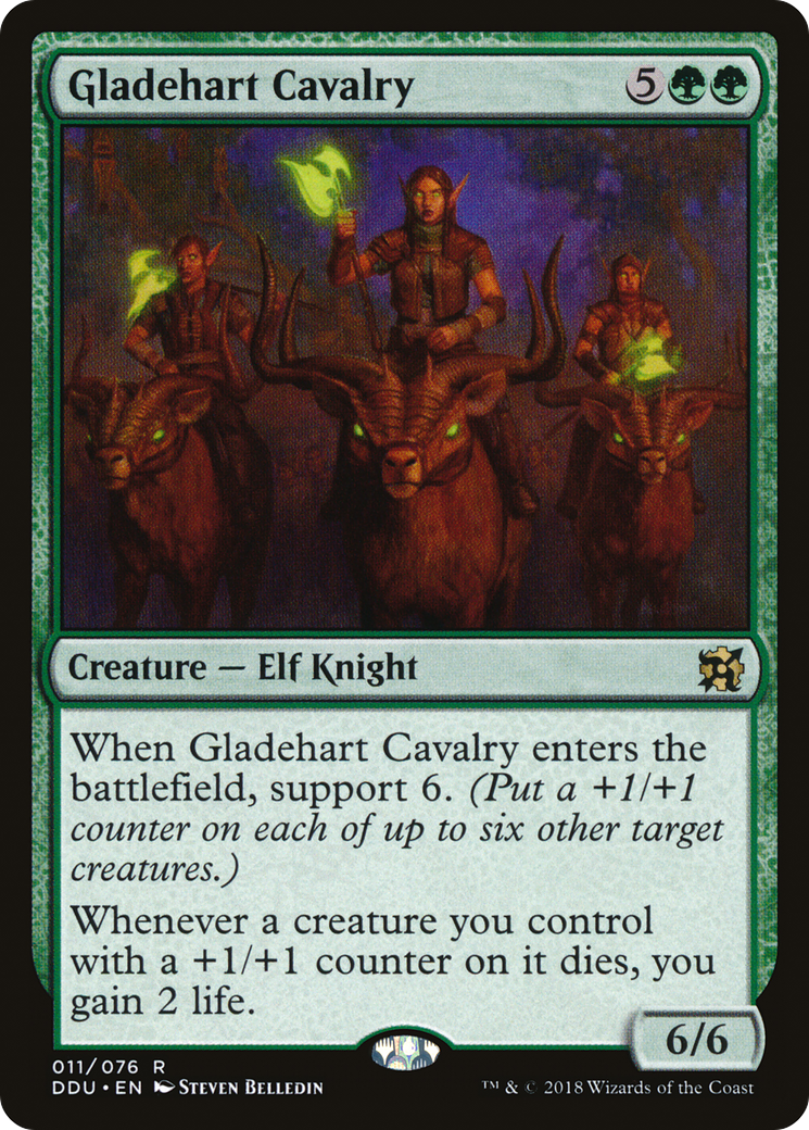 Gladehart Cavalry (DDU-011) - Duel Decks: Elves vs. Inventors - Premium MTG Single from Wizards of the Coast - Just $0.25! Shop now at Game Crave Tournament Store