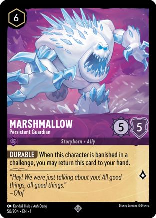 Marshmallow - Persistent Guardian (50/204) - The First Chapter Cold Foil - Premium Lorcana Single from Disney - Just $0.30! Shop now at Game Crave Tournament Store