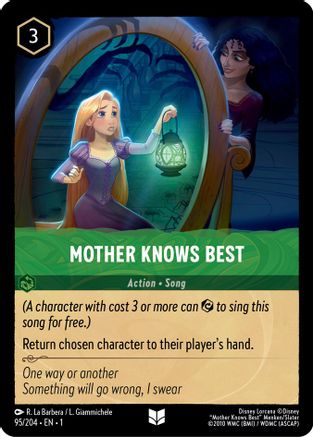 Mother Knows Best (95/204) - The First Chapter Cold Foil - Premium Lorcana Single from Disney - Just $0.50! Shop now at Game Crave Tournament Store