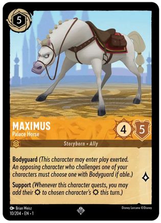 Maximus - Palace Horse (10/204) - The First Chapter Cold Foil - Premium Lorcana Single from Disney - Just $0.35! Shop now at Game Crave Tournament Store