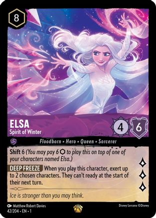 Elsa - Spirit of Winter (42/204) - The First Chapter - Premium Lorcana Single from Disney - Just $2.61! Shop now at Game Crave Tournament Store