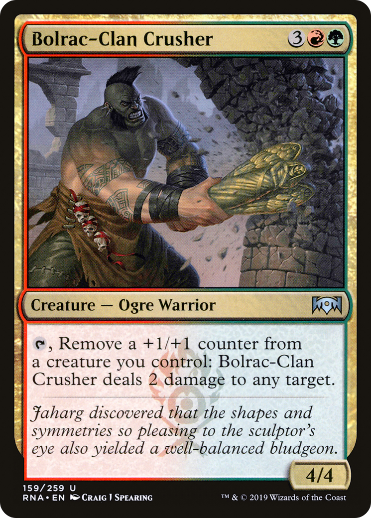 Bolrac-Clan Crusher (RNA-159) - Ravnica Allegiance - Premium MTG Single from Wizards of the Coast - Just $0.08! Shop now at Game Crave Tournament Store
