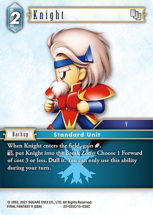 Knight (DAWN OF HEROES) Foil - Premium Final Fantasy Single from Dawn of Heroes - Just $0.25! Shop now at Game Crave Tournament Store