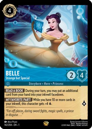 Belle - Strange but Special (142/204) - The First Chapter Cold Foil - Premium Lorcana Single from Disney - Just $7.19! Shop now at Game Crave Tournament Store