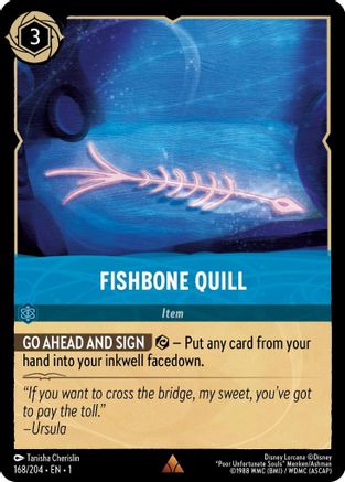 Fishbone Quill (168/204) - The First Chapter Cold Foil - Premium Lorcana Single from Disney - Just $2.71! Shop now at Game Crave Tournament Store