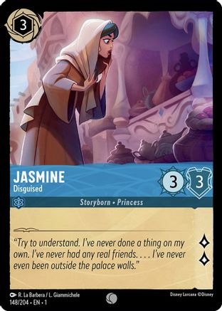 Jasmine - Disguised (148/204) - The First Chapter - Premium Lorcana Single from Disney - Just $0.08! Shop now at Game Crave Tournament Store