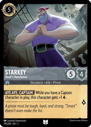Starkey - Hook's Henchman (191/204) - The First Chapter Cold Foil - Premium Lorcana Single from Disney - Just $0.10! Shop now at Game Crave Tournament Store