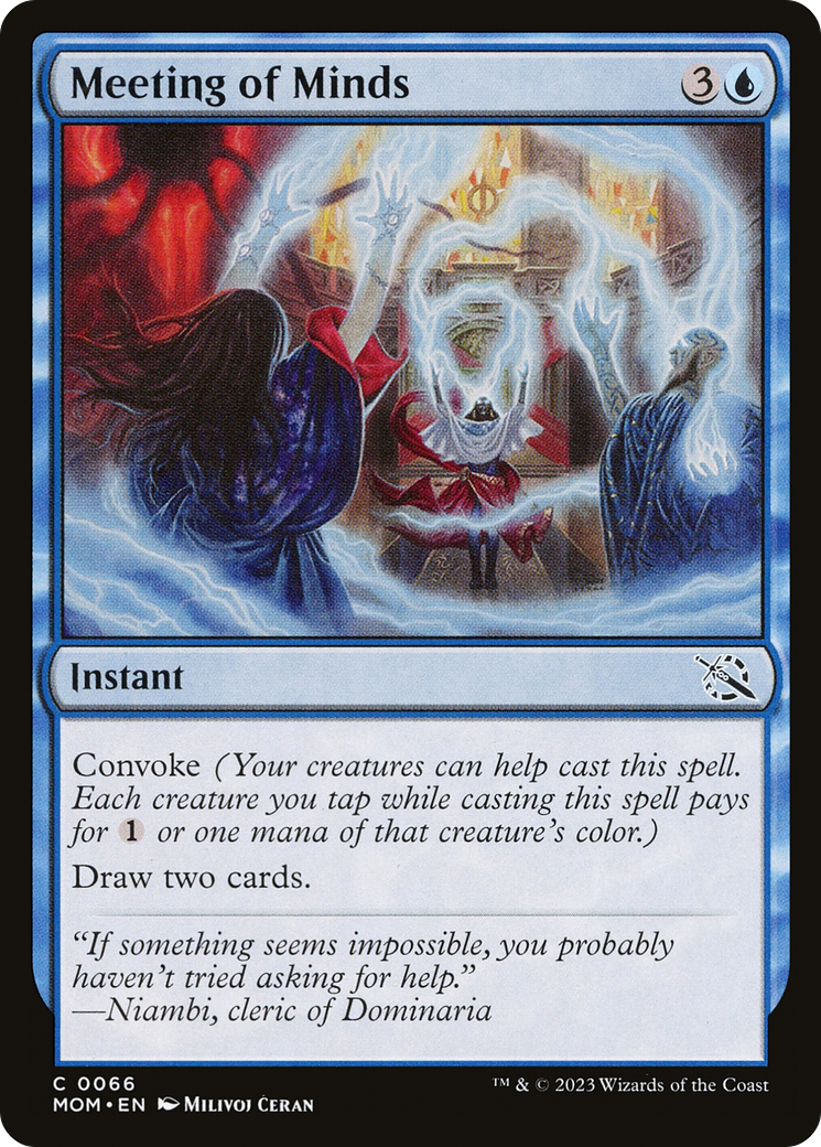 Meeting of Minds (MOM-066) - March of the Machine Foil - Premium MTG Single from Wizards of the Coast - Just $0.08! Shop now at Game Crave Tournament Store