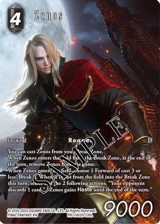 Zenos (FF: PROMO CARDS) Foil - Premium Final Fantasy Single from FF: Promo Cards - Just $1.20! Shop now at Game Crave Tournament Store