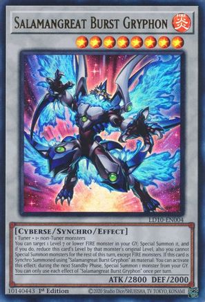 Salamangreat Burst Gryphon (LD10-EN004) - Legendary Duelists: Soulburning Volcano 1st Edition - Premium Yugioh Single from Konami - Just $0.69! Shop now at Game Crave Tournament Store