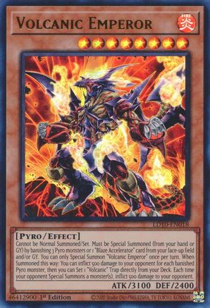 Volcanic Emperor (LD10-EN018) - Legendary Duelists: Soulburning Volcano 1st Edition - Premium Yugioh Single from Konami - Just $1.63! Shop now at Game Crave Tournament Store
