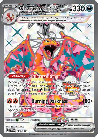 Charizard ex 214 - SV03 Obsidian Flames Holofoil - Premium Pokemon Single from Nintendo - Just $6.94! Shop now at Game Crave Tournament Store