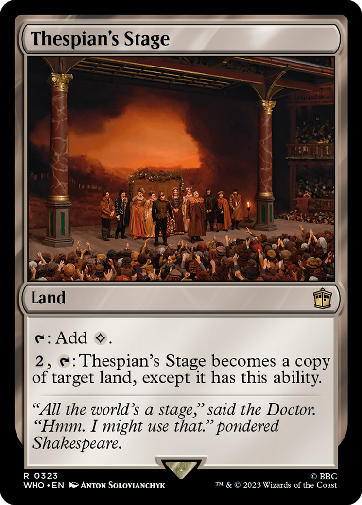 Thespian's Stage (WHO-323) - Doctor Who - Premium MTG Single from Wizards of the Coast - Just $0.11! Shop now at Game Crave Tournament Store