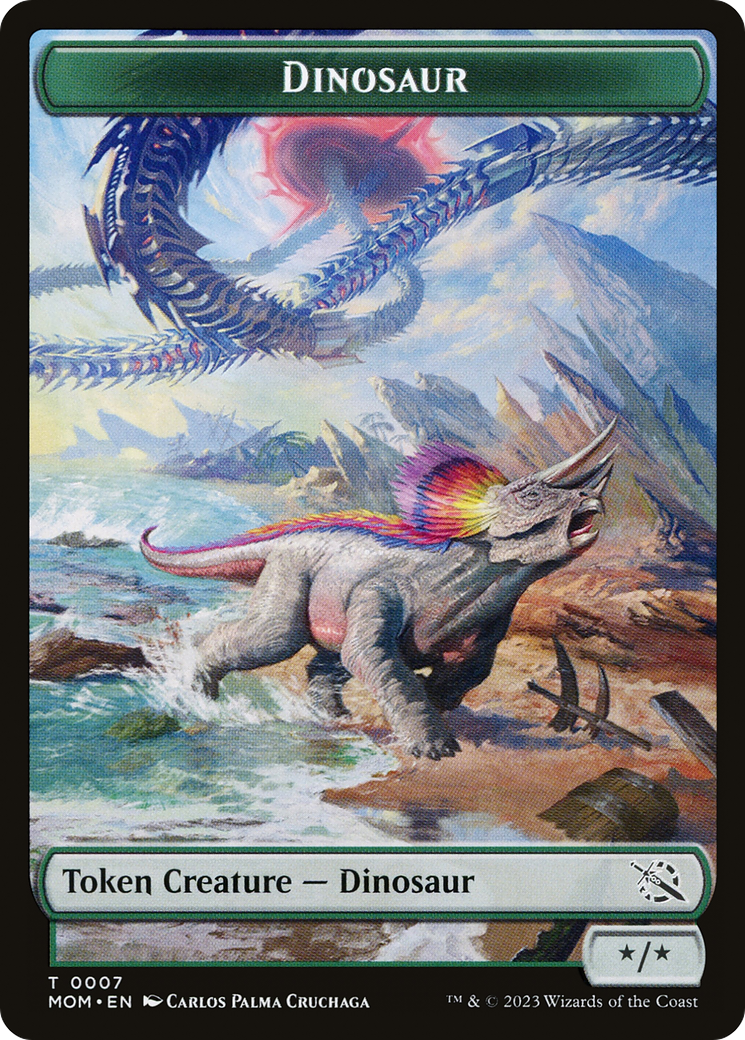 Dinosaur (TMOM-007) - March of the Machine Tokens Foil - Premium MTG Single from Wizards of the Coast - Just $0! Shop now at Game Crave Tournament Store
