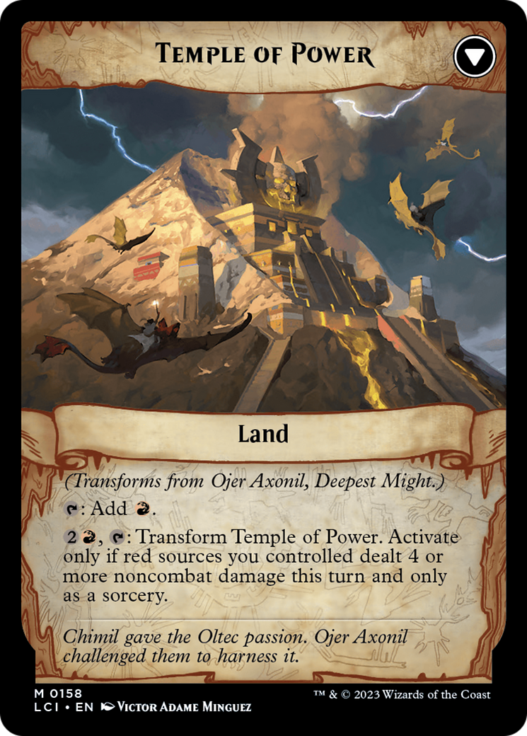 Ojer Axonil, Deepest Might // Temple of Power (LCI-158) - The Lost Caverns of Ixalan - Premium MTG Single from Wizards of the Coast - Just $1.70! Shop now at Game Crave Tournament Store