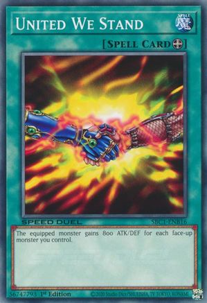 United We Stand (SBC1-ENB16) - Speed Duel: Streets of Battle City 1st Edition - Premium Yugioh Single from Konami - Just $0.34! Shop now at Game Crave Tournament Store