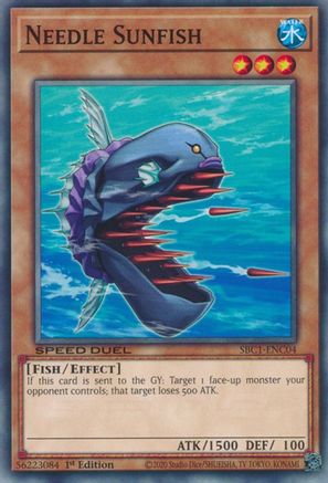 Needle Sunfish (SBC1-ENC04) - Speed Duel: Streets of Battle City 1st Edition - Premium Yugioh Single from Konami - Just $0.25! Shop now at Game Crave Tournament Store